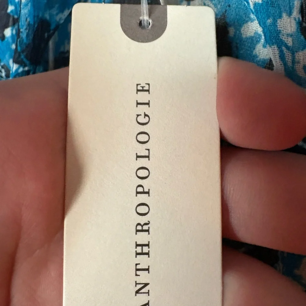 NWT Anthropologie By Anthropologie Sheer Printed Peasant SIZE SMALL - Picture 9 of 10